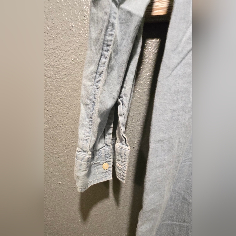 G.H. Bass & Co. Chambray Denim Shirt Dress - Size M Medium - 100% Cotton - Picture 4 of 5